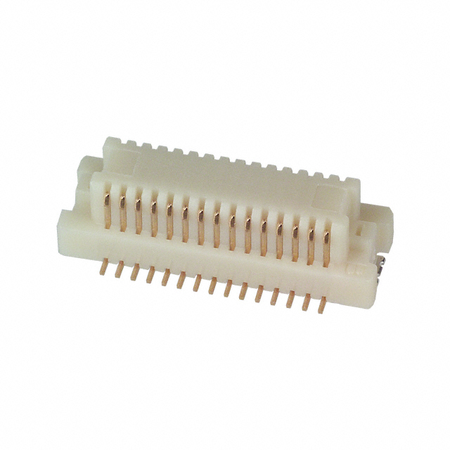 30 Position Connector Receptacle, Center Strip Contacts Surface Mount Gold